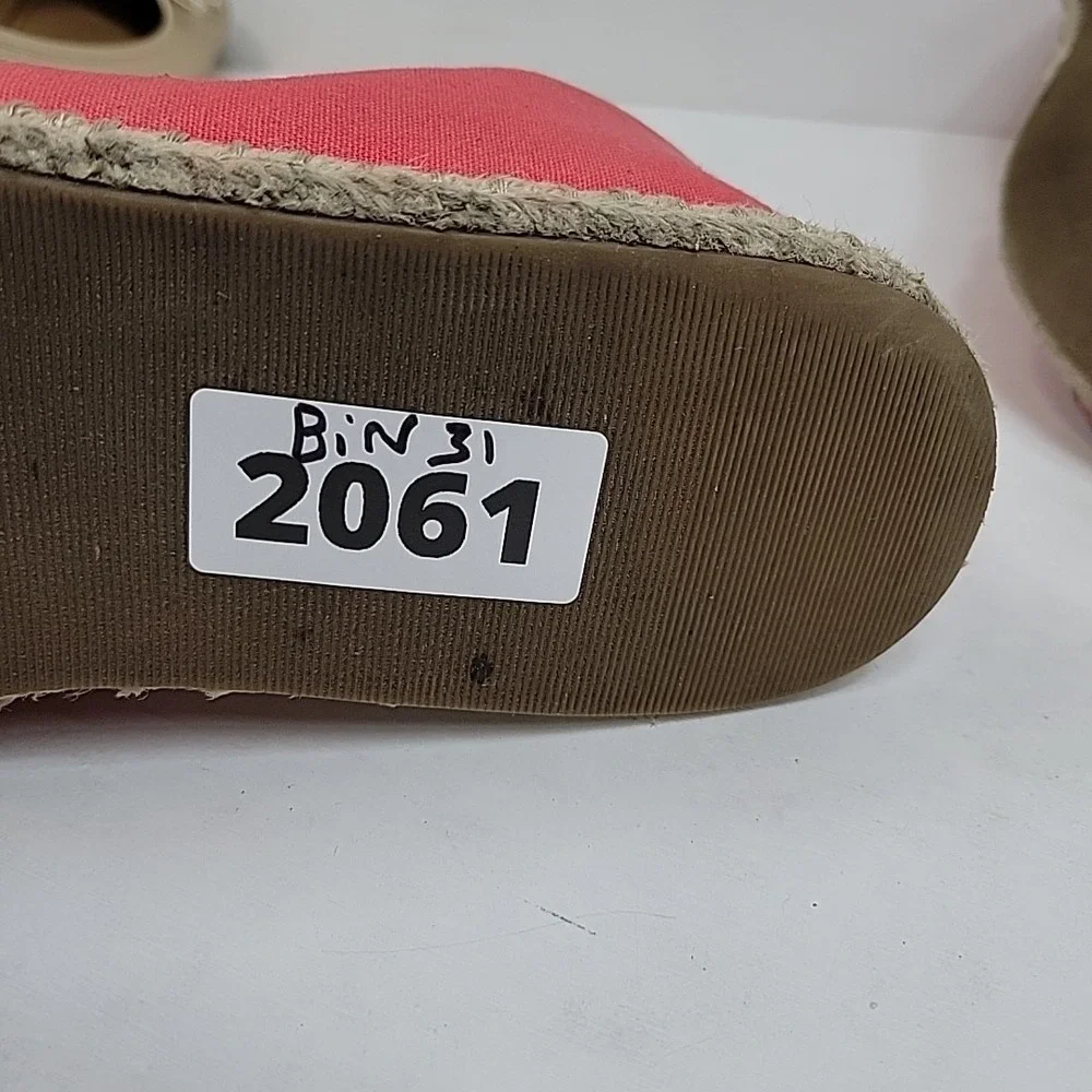 Crown & Ivy Coral Espadrille Flats Seahorse Womens Size‎ 10 Slip On